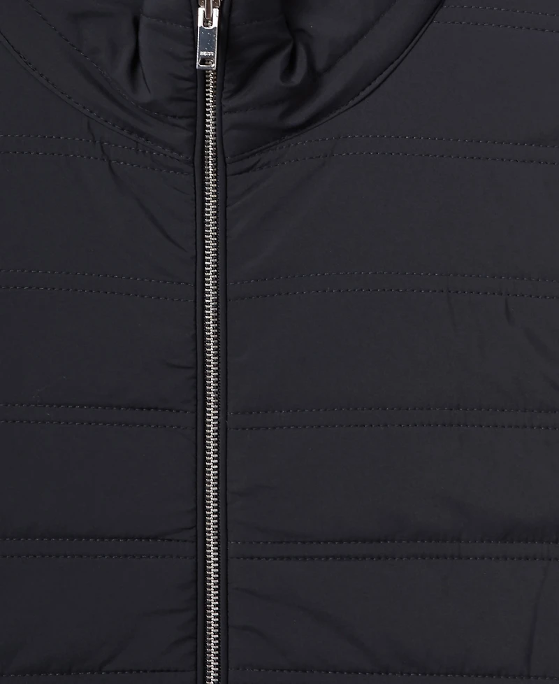 Reiss Men's Hybrid Quilt and Knit Zip-Through Gilet