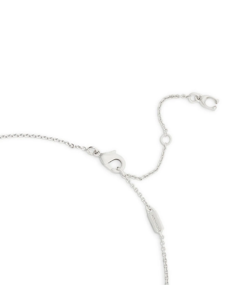 Coach Faux Stone Signature C Heart Necklace