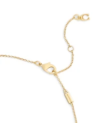 Coach Faux Stone Signature C Tea Rose Necklace