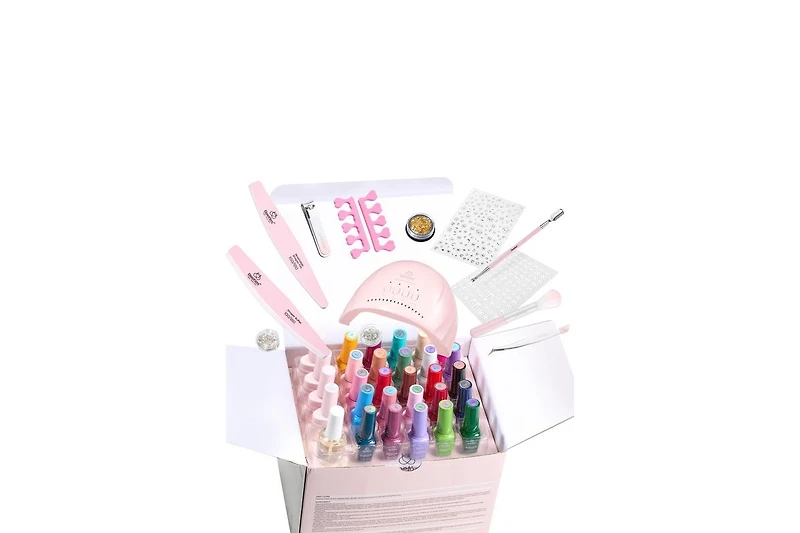 Beetles Gel Nail Polish Kit with Uv Light, 25 Colors (51 pcs)