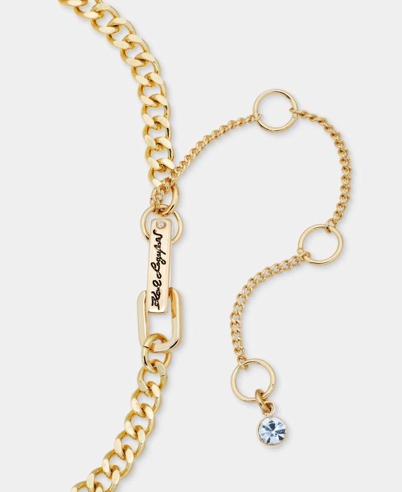 Karl Lagerfeld Paris Multicolor Crystal Flower Lariat Necklace, 20" + 3" extender