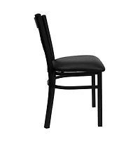 Emma+Oliver X" Back Metal Restaurant Dining Chair