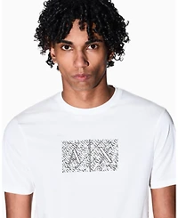 A|X Armani Exchange Men's Short Sleeve Jersey Printed Box Logo T-Shirt