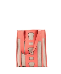 Pre-Owned HERMES Pm Petit H Bell Tote Toile and Leather