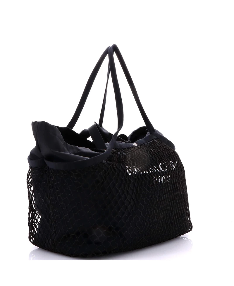 Pre-Owned Balenciaga Medium 24/7 Drawstring Tote Mesh and Canvas