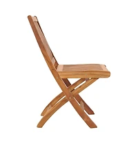 Folding Patio Chairs 2 pcs Solid Teak Wood
