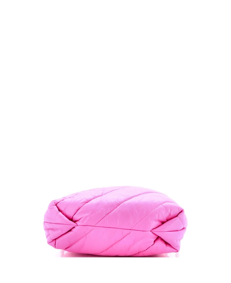 Pre-Owned Balenciaga Xs Crush Chain Tote Quilted Crushed Calfskin