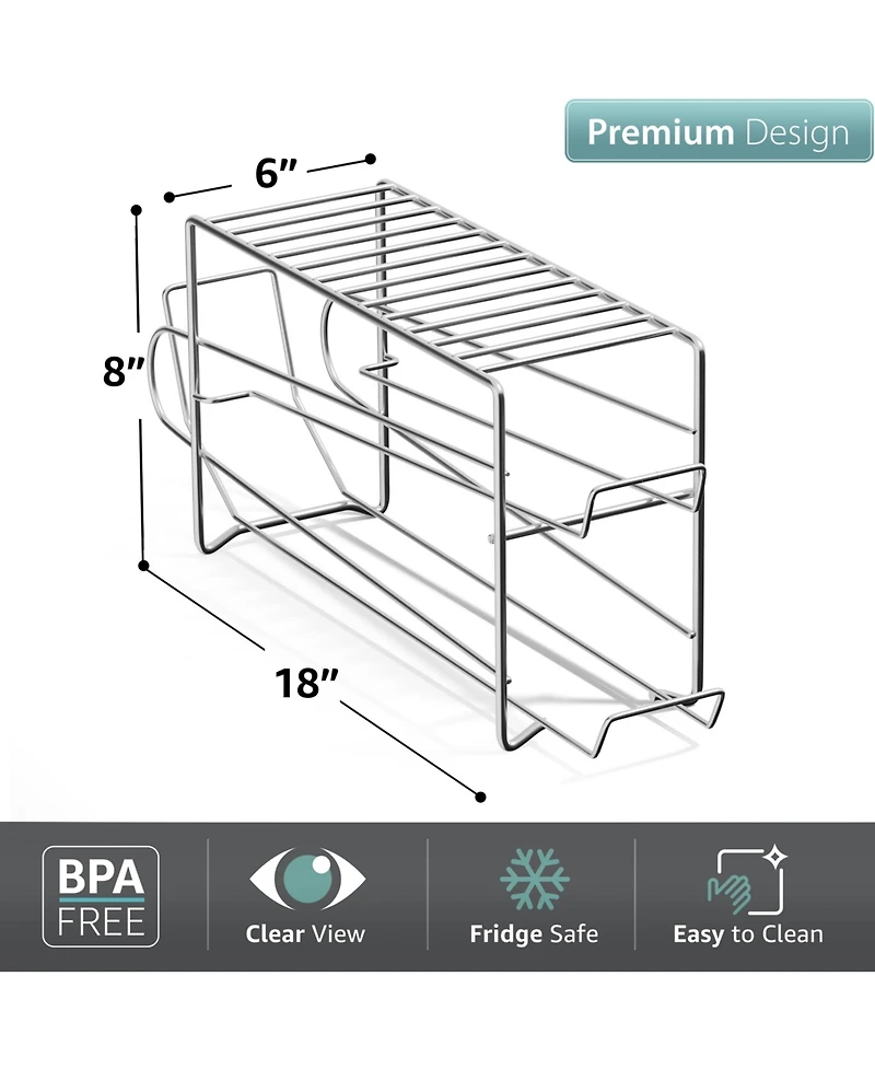 Sorbus 2 Pack Can Dispenser Rack - Holds 12 Standard 12oz Cans Each