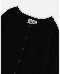 Deux par Baby Girls Pointelle Knit Cardigan