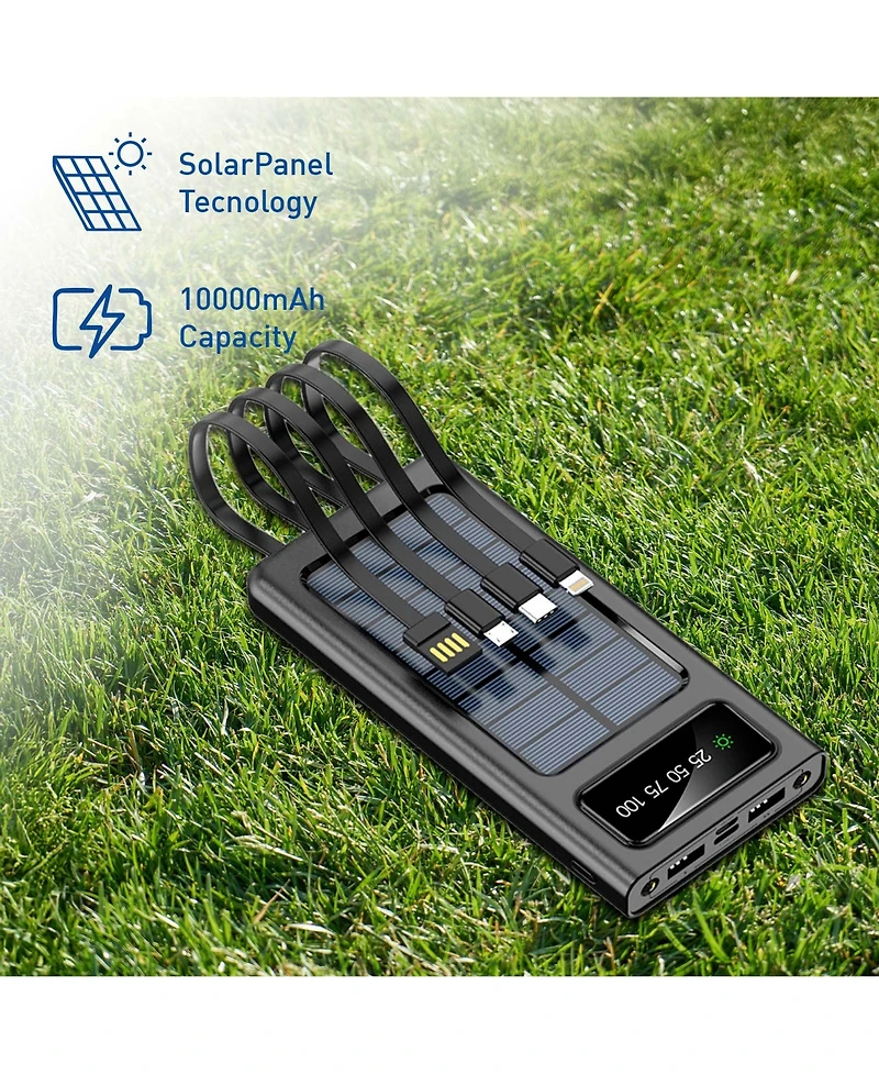 Pursonic Outdoor Essentials Bundle – 2-in-1 Bluetooth Water Bottle, Peak Wireless Speaker, and Led Portable Solarsync Power Bank