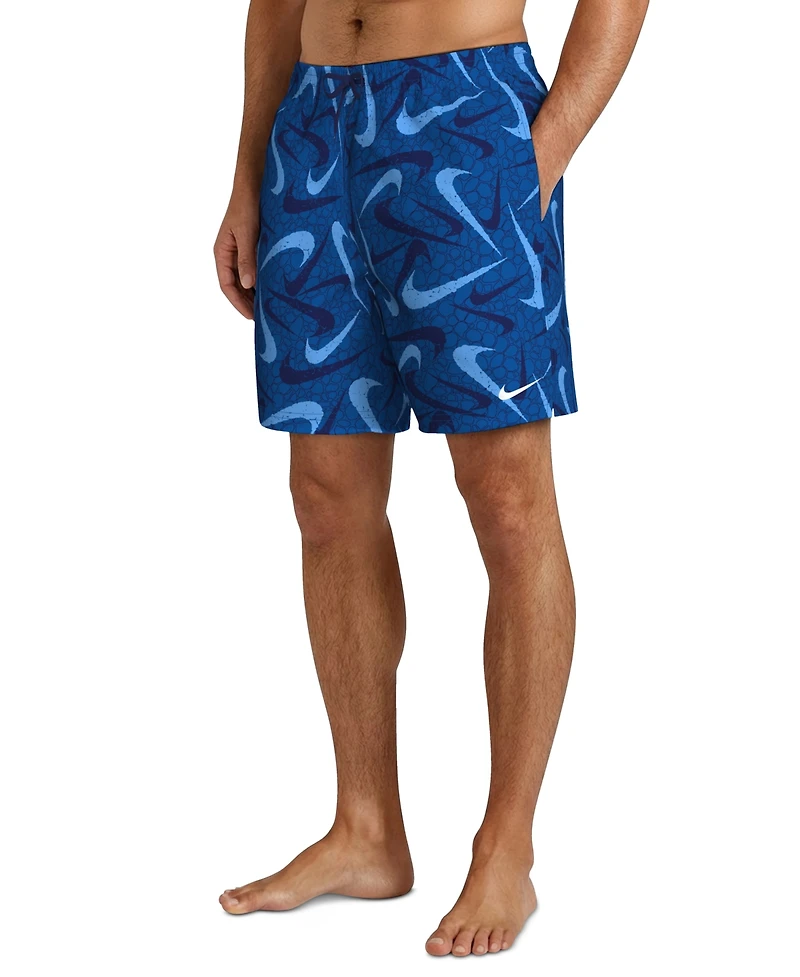Nike Men's 7" All-Over Logo Print Volley Swim Shorts