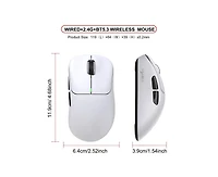 Risokeys Tri-Mode Wireless Gaming Mouse, Lightweight, 10000 Dpi Adjustable, 1000Hz Polling Rate, BT5.3+2.4G+Wired, for Pc, Laptop, Mac