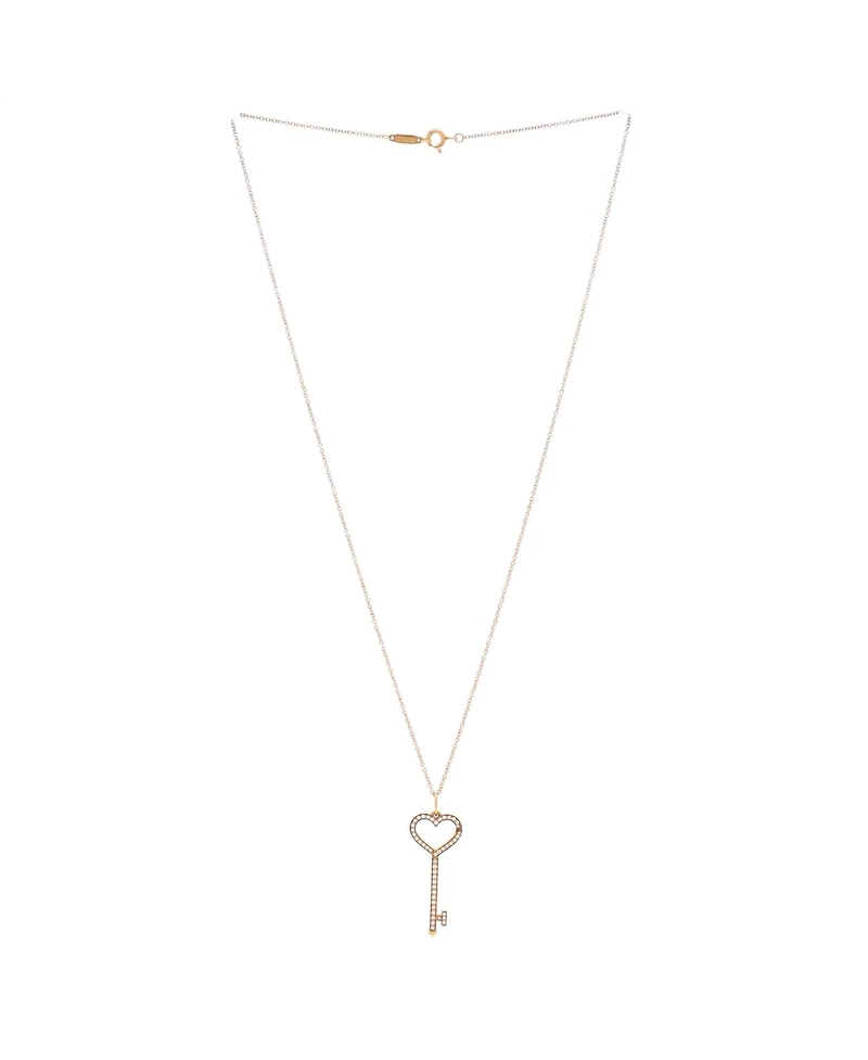 Pre-Owned Tiffany & Co. Open Heart Key Pendant Necklace