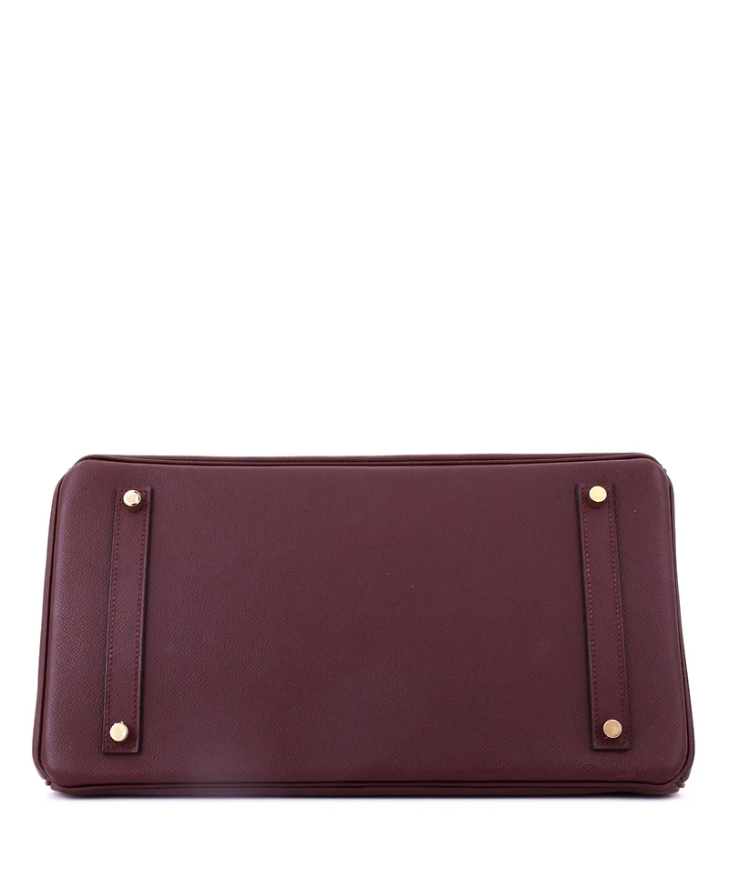 Pre-Owned HERMES Birkin 35 Handbag Red Epsom with Gold Hardware