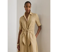 Lauren Ralph Women's Linen Shirtdress