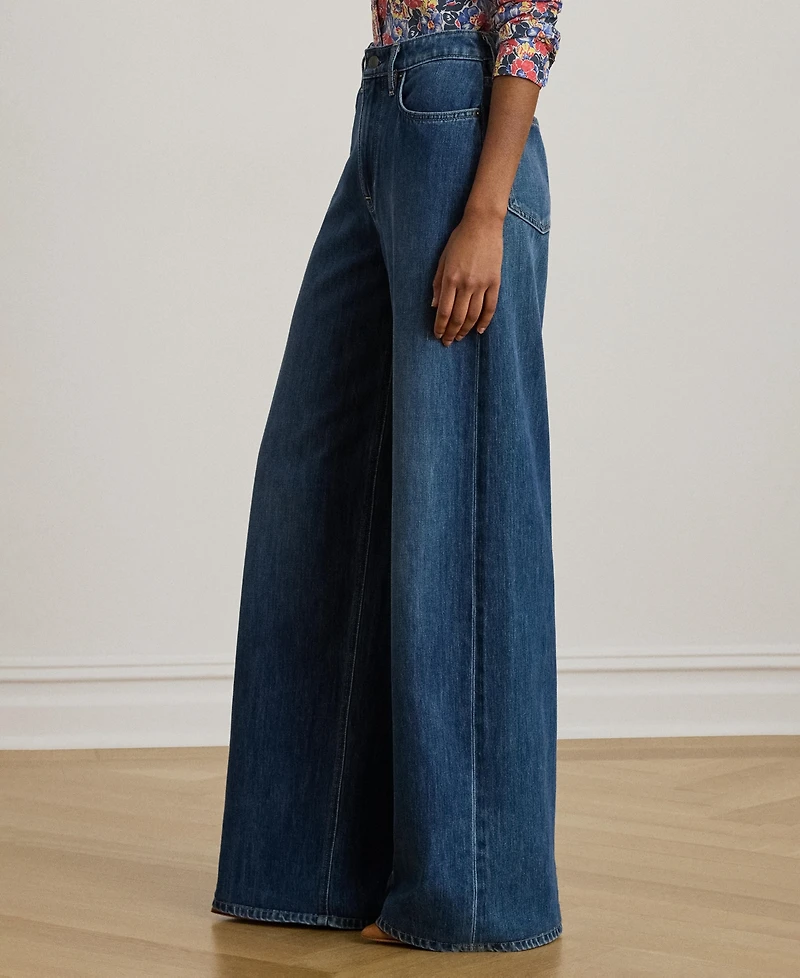 Lauren Ralph Women's High-Rise Wide-Leg Jeans