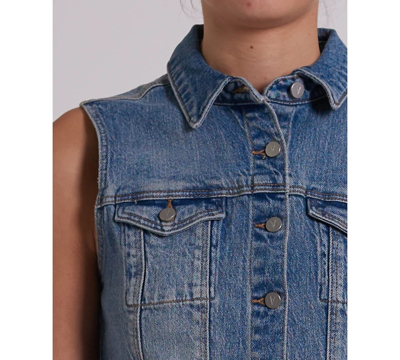 Abrand Women's Sleeveless Button-Up Dress