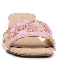 Madden Girl Women's Sunflower Floral Block Heel Sandals