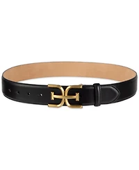 Sam Edelman Double-e Logo Plaque Belt