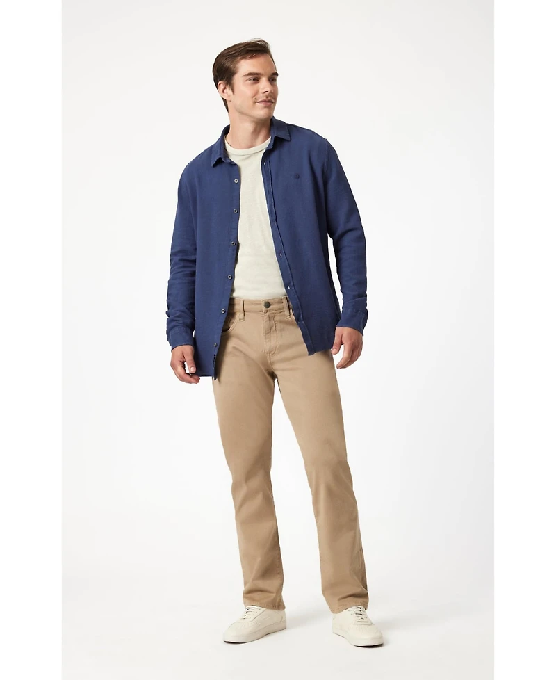 Mavi Jeans Men's Zach Straight Leg In Khaki Casual Twill Pant
