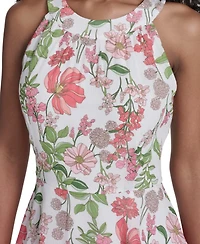 Tommy Hilfiger Petite Halter Neck Tiered Maxi Dress