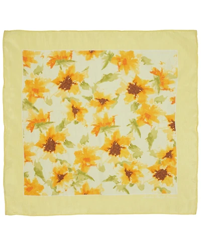 Lauren Ralph Lauren Yellow Floral Square Scarf