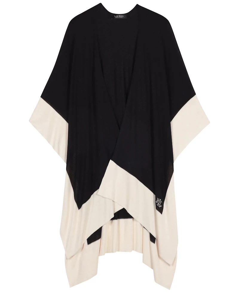 Lauren Ralph Tissue Weight Ruana Wrap