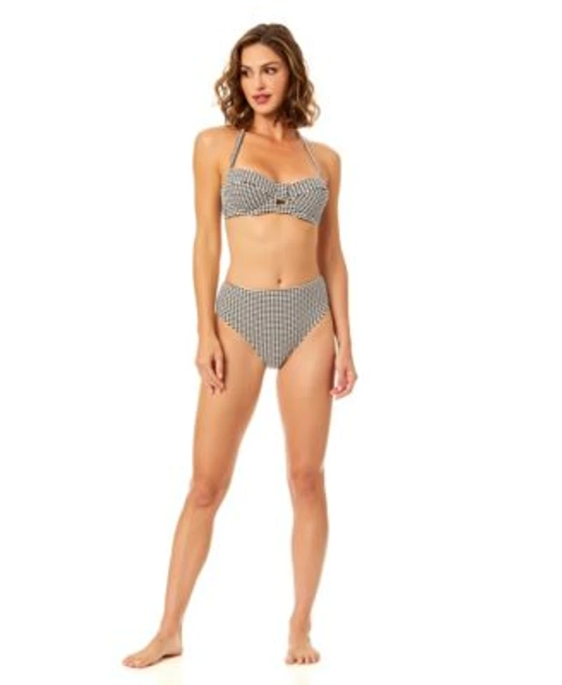 Cece Womens Retro Underwire Bikini Top Mid Rise Bottom