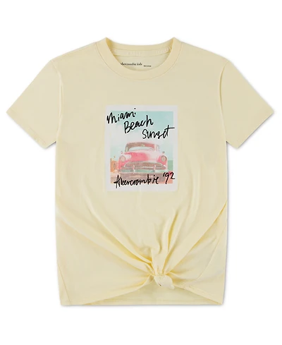 abercrombie kids Girls' Miami Beach Side Knot Crewneck T-Shirt