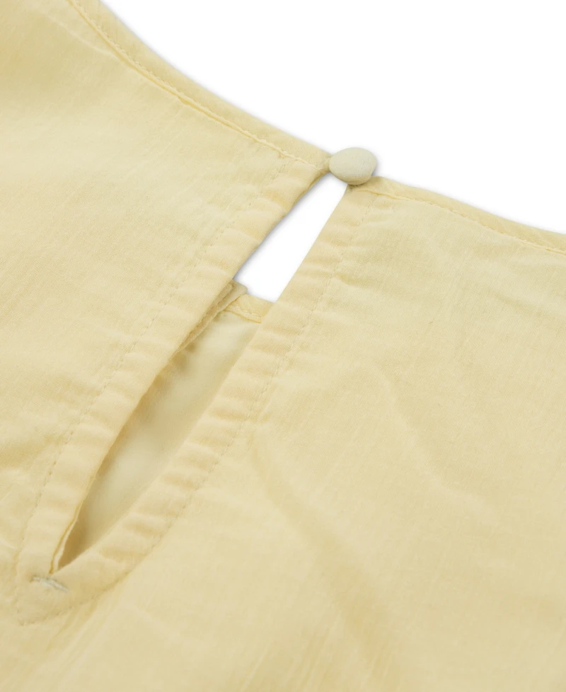 abercrombie kids Girls' Flutter Sleeve Round Neck Eyelet Romper