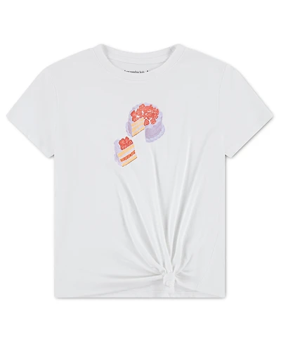 abercrombie kids Girls' Cake Side Knot Crewneck T-Shirt