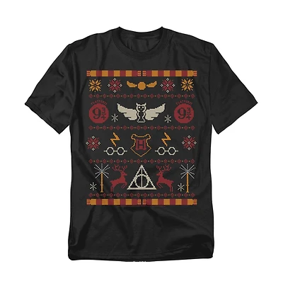 Harry Potter Big & Tall Stitched Theme T Shirt