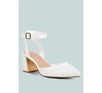 hyatt metallic sling block heel sandals