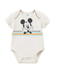 Disney Baby Boys' Mickey Mouse Short-Sleeve Bodysuits, 3-Piece Set