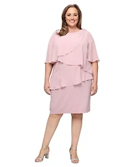 Sl Fashions Plus Crew Neck Sheath Dress