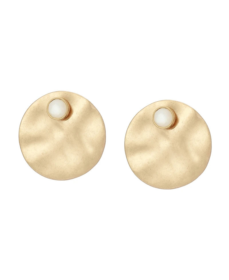 Robert Lee Morris Soho Mother of Pearl Turquoise Disc Earring Jacket