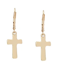 Robert Lee Morris Soho Mother of Pearl Cross Dangle Earrings