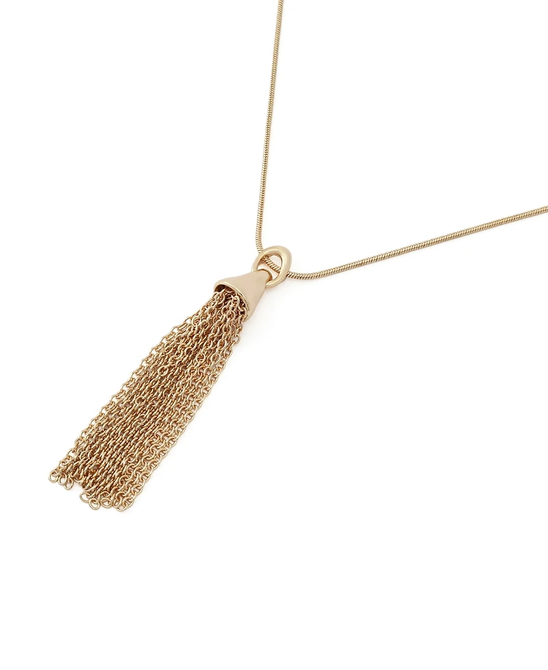 Robert Lee Morris Soho Gold Fringe Tassel Pendant Necklace