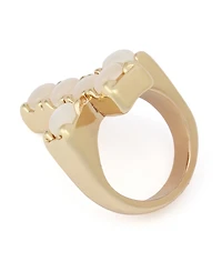 Robert Lee Morris Soho Mother of Pearl Cross Band Ring