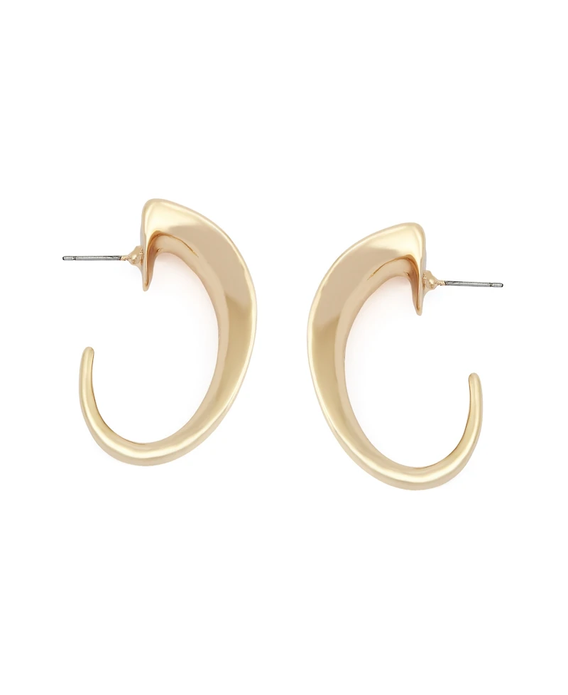 Robert Lee Morris Soho Silver Sculpted Hoop Earrings
