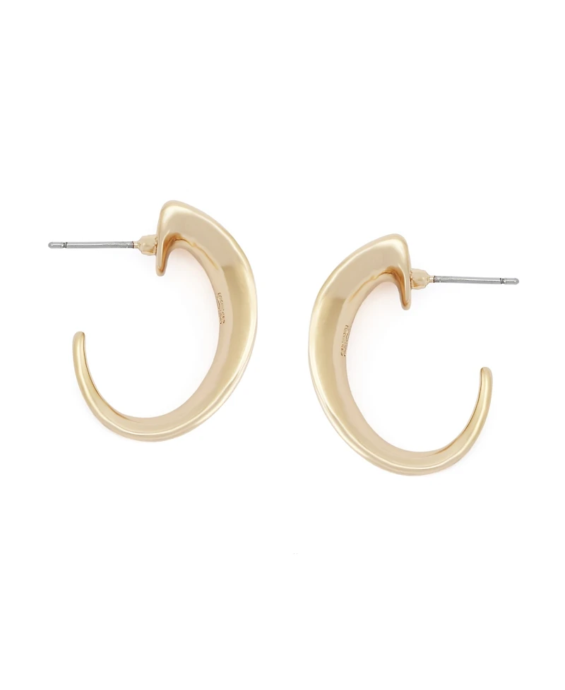 Robert Lee Morris Soho Silver Sculpted Small Hoop Earrings