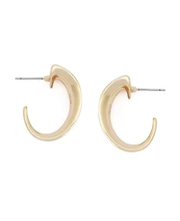 Robert Lee Morris Soho Silver Sculpted Small Hoop Earrings