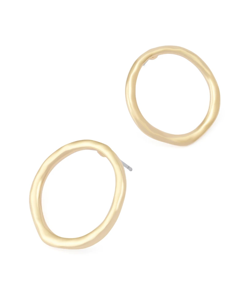 Robert Lee Morris Soho Silver Sculpted Circle Post Earrings