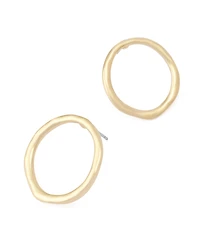 Robert Lee Morris Soho Silver Sculpted Circle Post Earrings