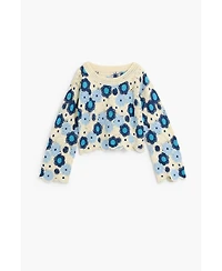 Desigual Women's Crochet with flowers sweater