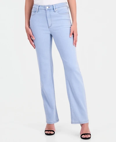 Anne Klein Petite High-Rise Boot-Leg Pants