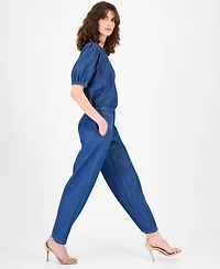 Anne Klein Women's Cotton High-Rise Wide-Leg Jeans