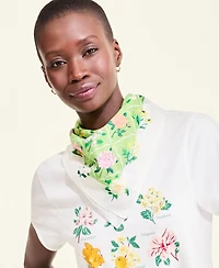 Macy's Flower Show State Flowers Print Cotton Scarf, Macy's Exclusive