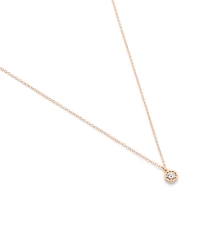 Coach Faux Stone Halo Tea Rose Pendant Necklace