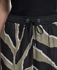 Dkny Women's Printed Drawstring Ankle-Length Pants